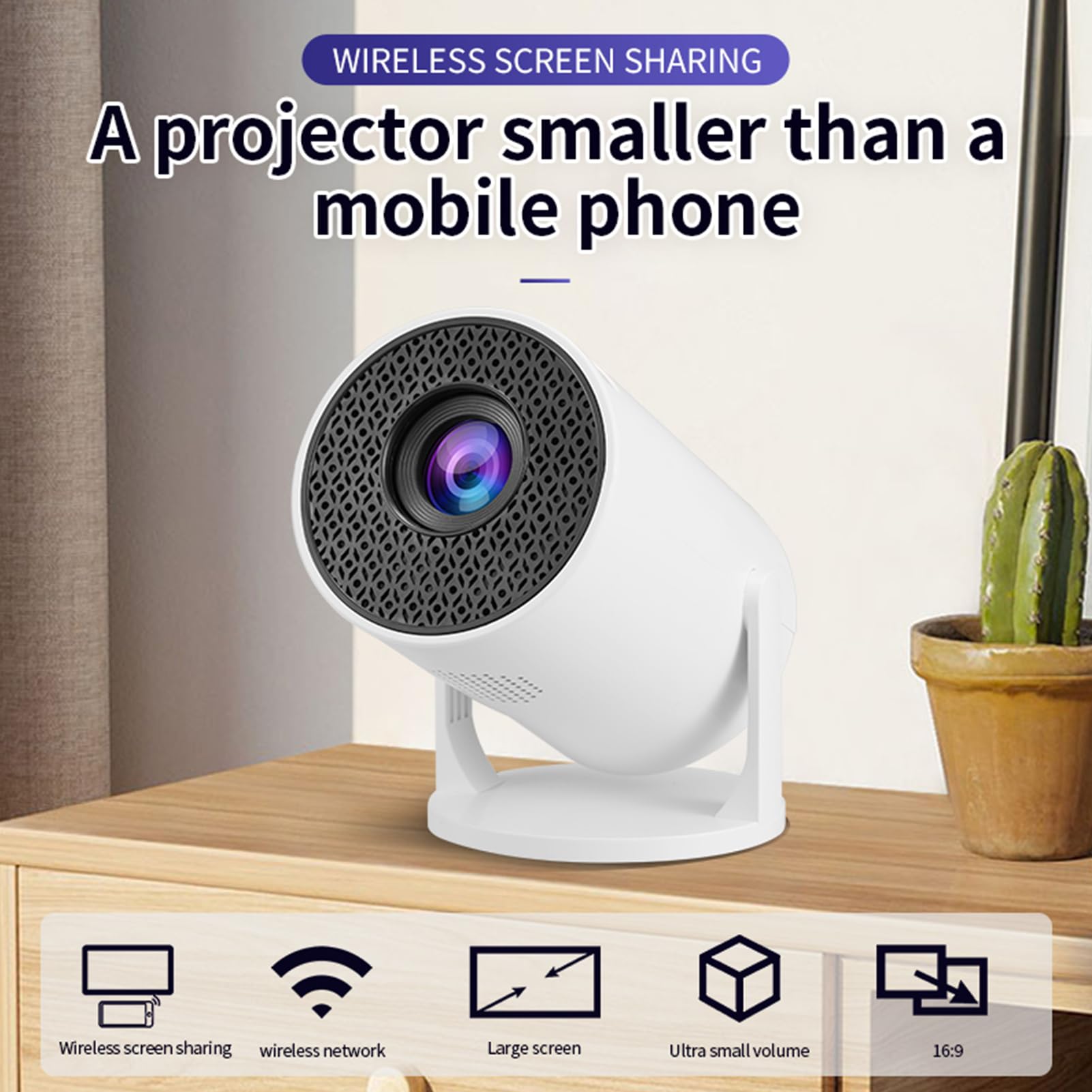 Home Cinema Gaming - Proiettore M5 8K Wifi 6 Ultra
