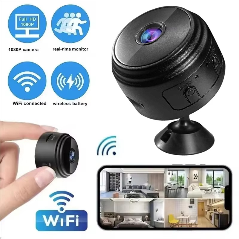 Home Cinema Wireless - Mini Telecamere A9 1080P WiFi, Telecamere
