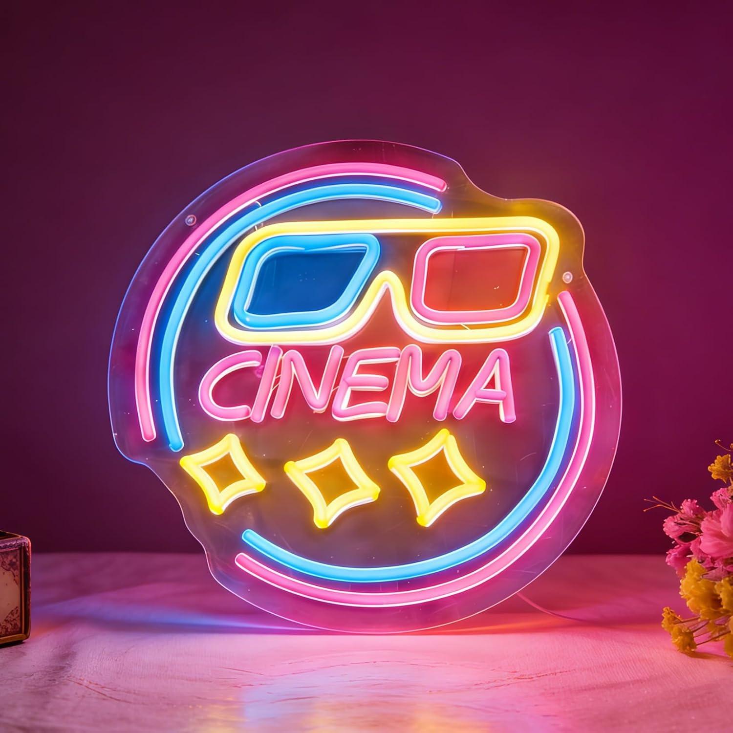 Home Cinema Wall Lights - Insegna Luminosa al Neon a LED