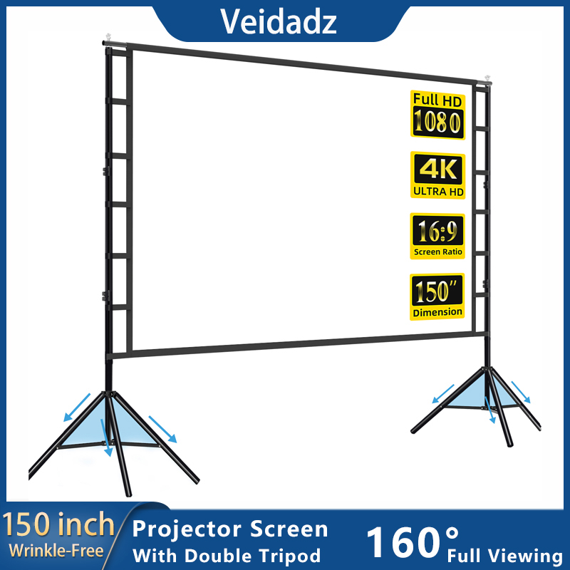 Home Cinema Blanc - Schermo del proiettore VEIDADZ con supporto