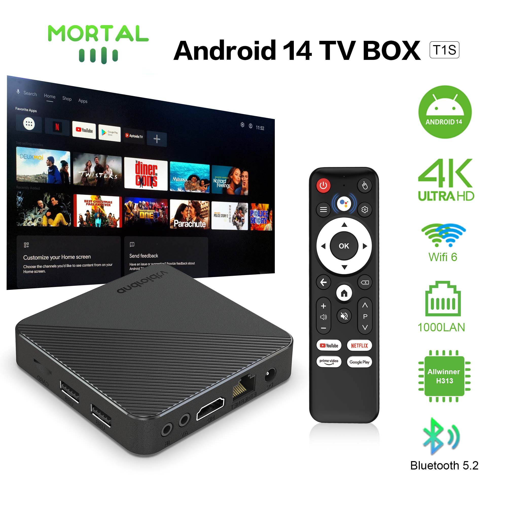 Home Cinema Google - Android14 Smart Home Theater TV Box