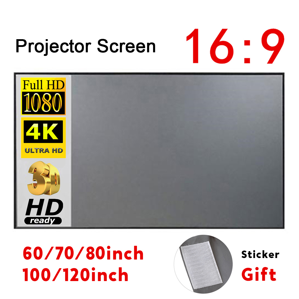 Home Cinema Blanc - Schermo per proiettore portatile Tenda semplice