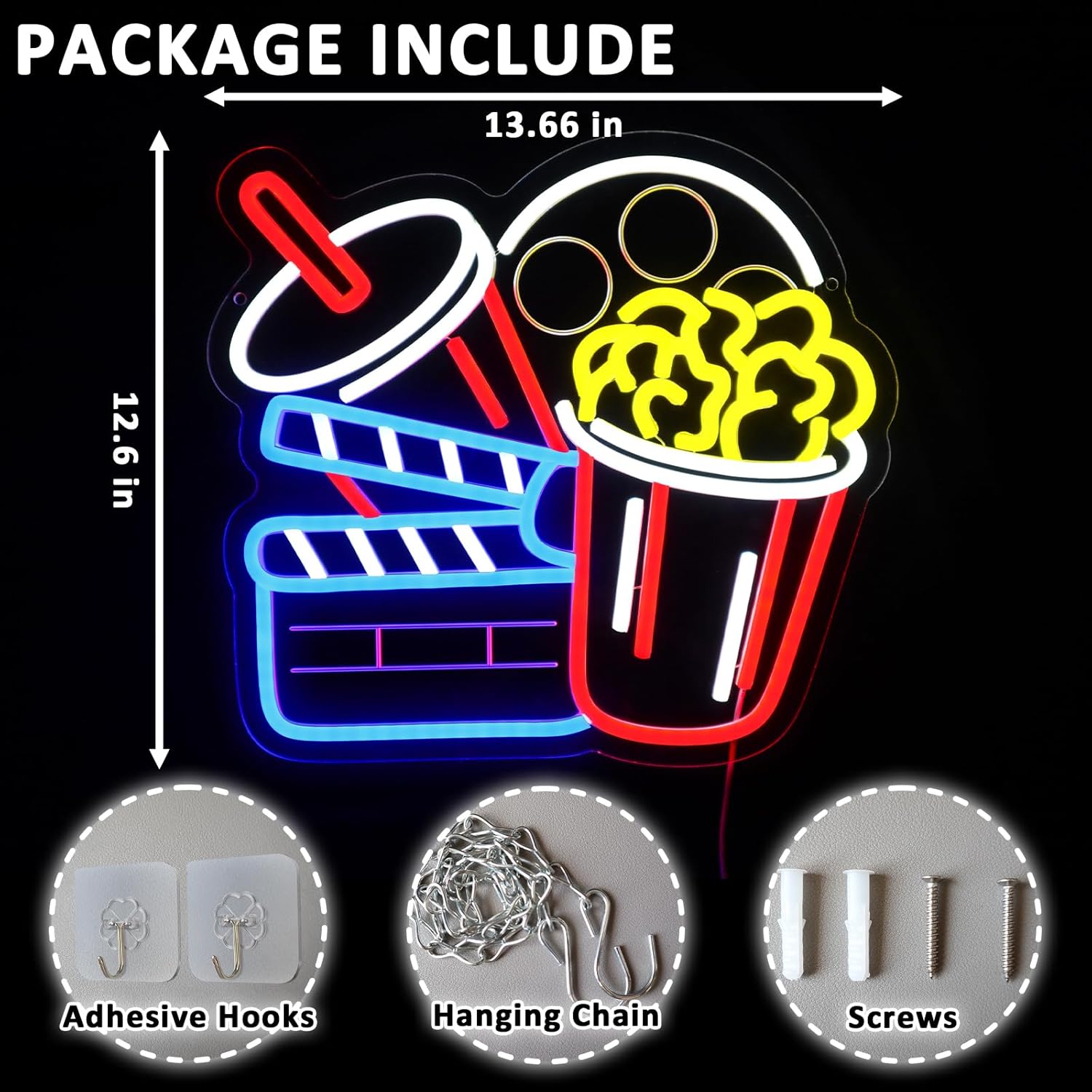 Insegna al Neon Cinema, Luce d - Home Cinema Wall Lights recensione e prezzo