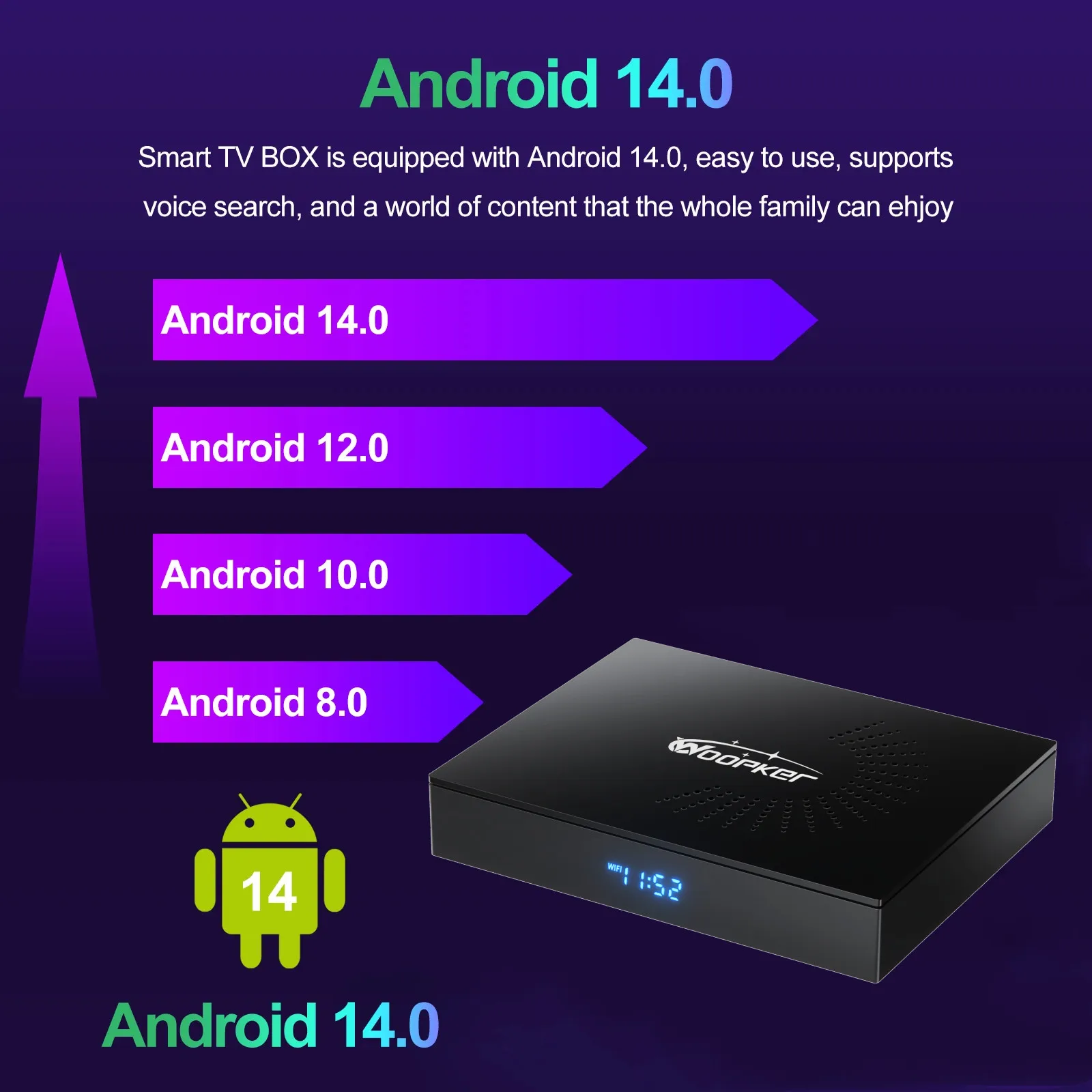 Woopker KW2 Android 14 TV Box  - Home Cinema Google recensione e prezzo