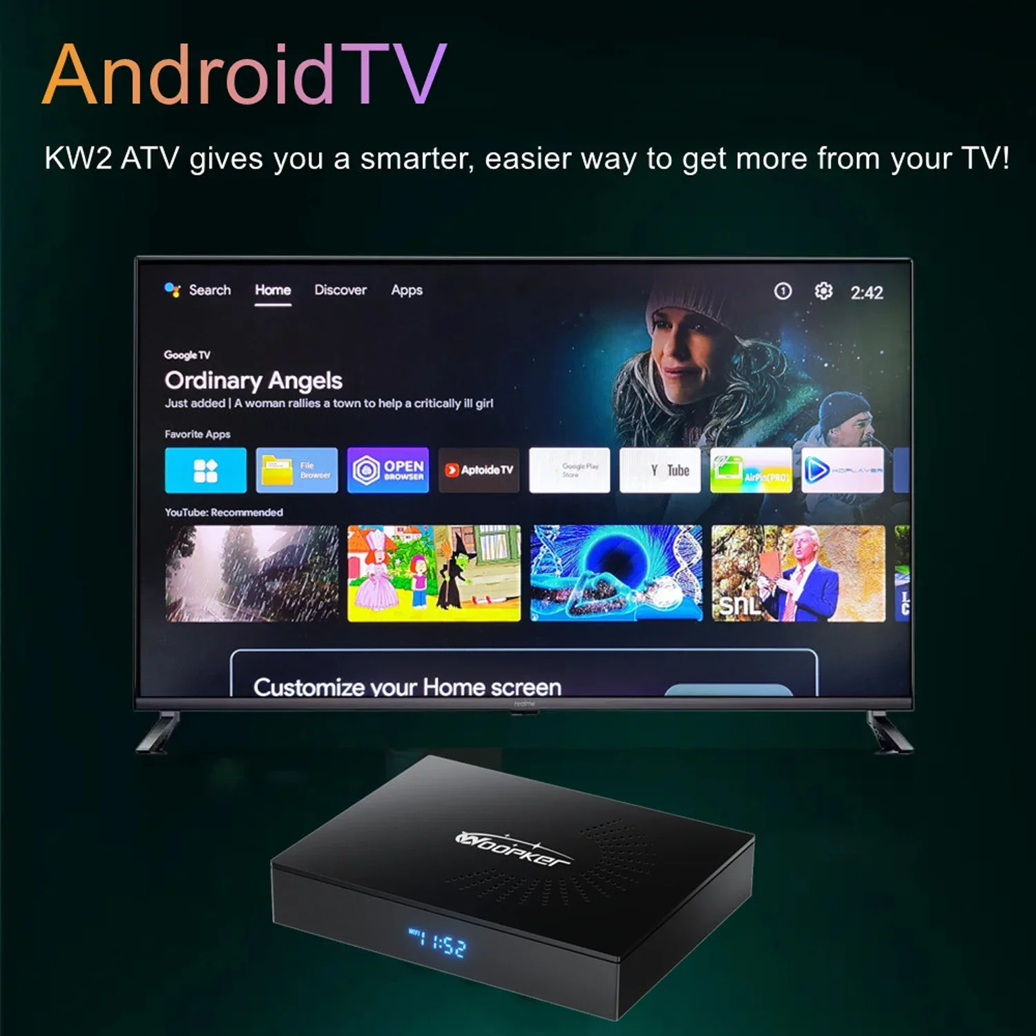 Woopker KW2 Android 14 TV Box  - Home Cinema Google recensione e prezzo