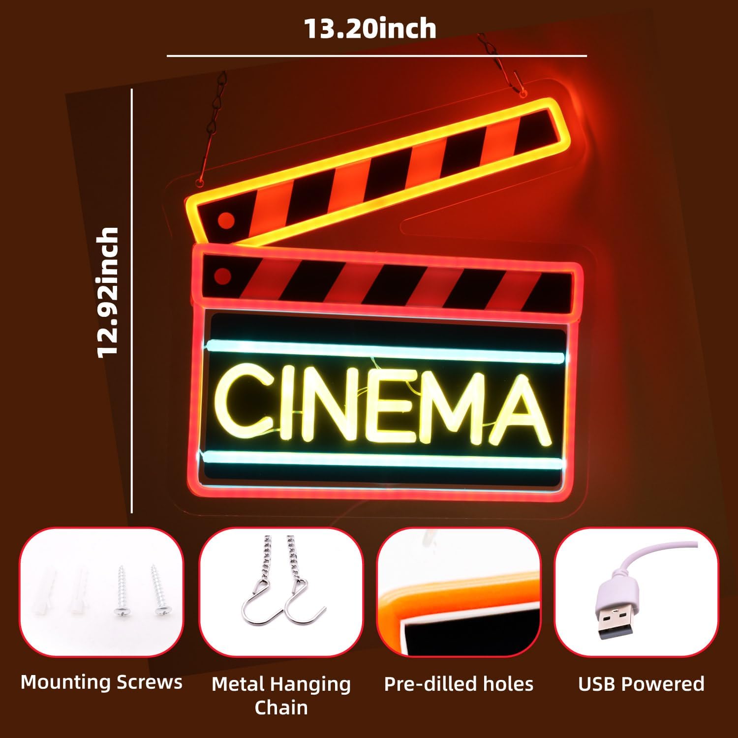 Insegna al Neon LED a Forma di - Home Cinema Wall Lights recensione e prezzo