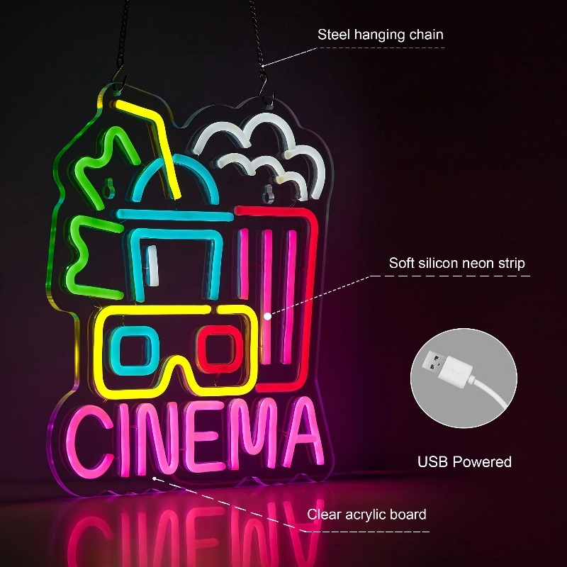 Insegna al neon per cinema, fi - Home Cinema Wall Lights recensione e prezzo