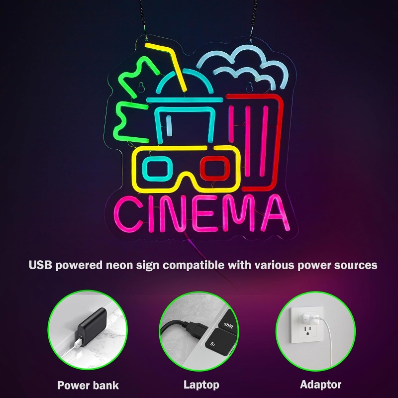 Insegna al neon per cinema, fi - Home Cinema Wall Lights recensione e prezzo