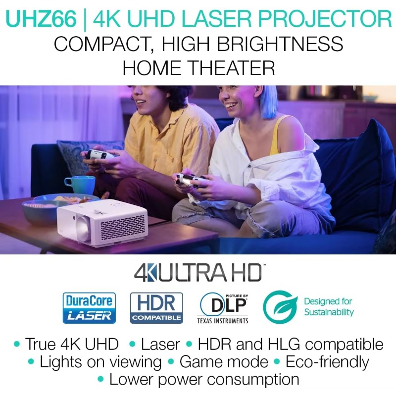 Proiettore Optoma UHZ66 per Ho - Home Cinema Gaming recensione e prezzo