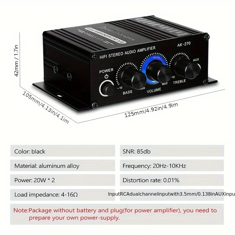 AK-270 Mini Amplificatore di P - Home Cinema System recensione e prezzo