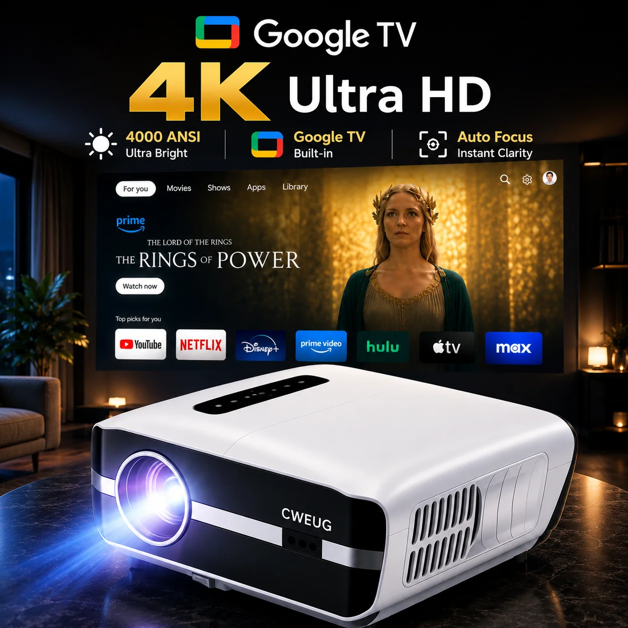 Proiettore NewA9S 4k con messa - Home Cinema Gaming recensione e prezzo